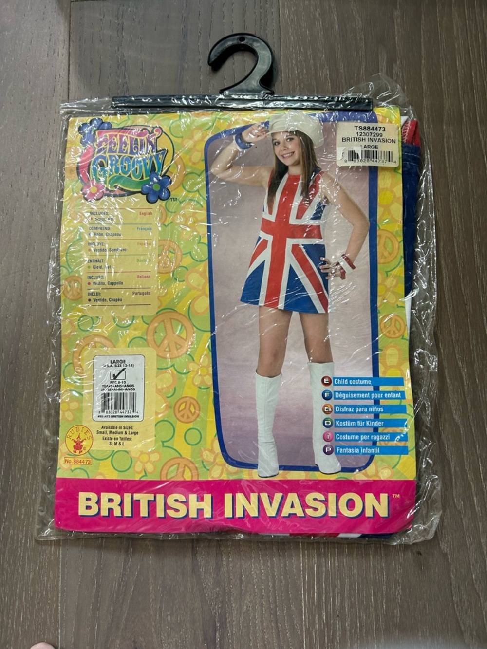 Rubies feelin Groovy British Invasion child costume. NWT large 12-14(37)